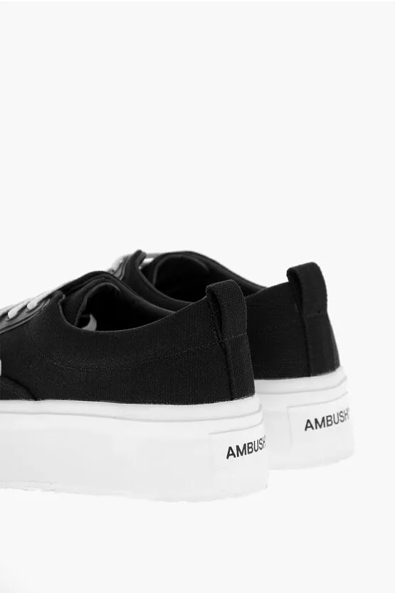 Ambush Cotton Low-Top Sneakers with Platform