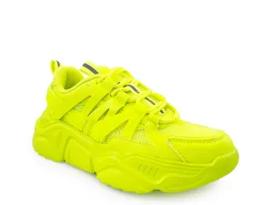 Briella BERNESS platform sneakers, neon yellow