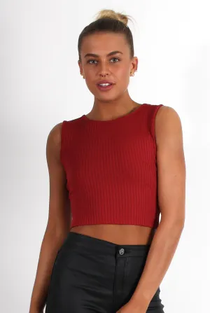 Cami Rust Crop Top