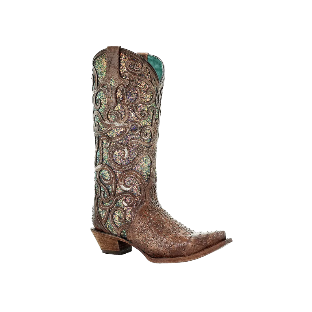 Corral Boots Women's Cognac Glitter Inlay Boots