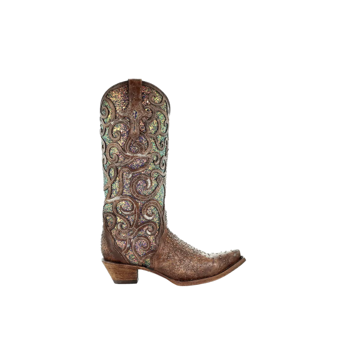 Corral Boots Women's Cognac Glitter Inlay Boots