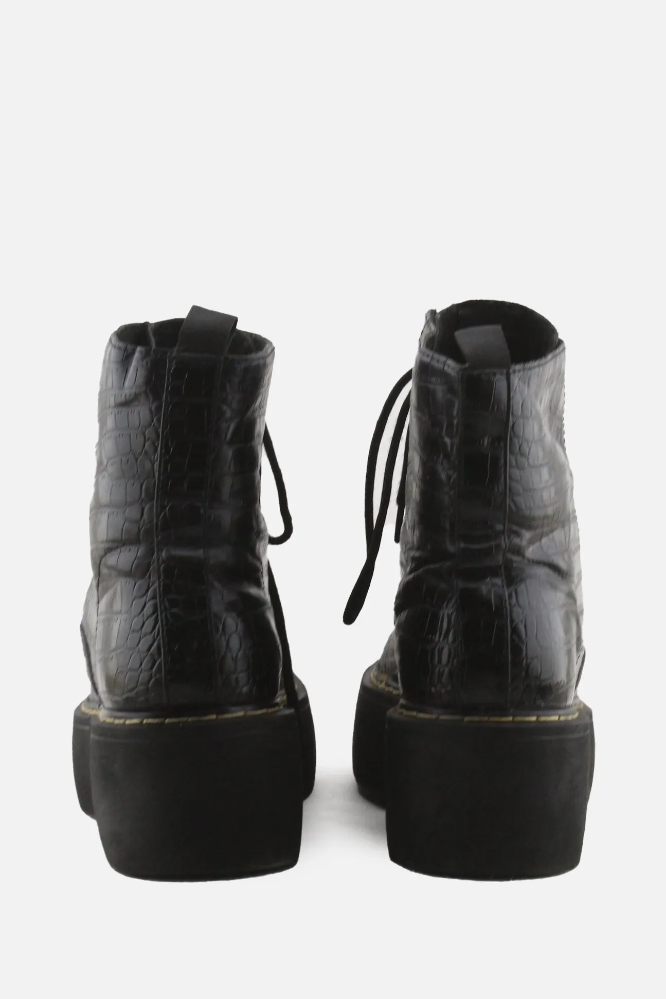 European Brand Laces Combat Boots | 100% Synthetic Leather