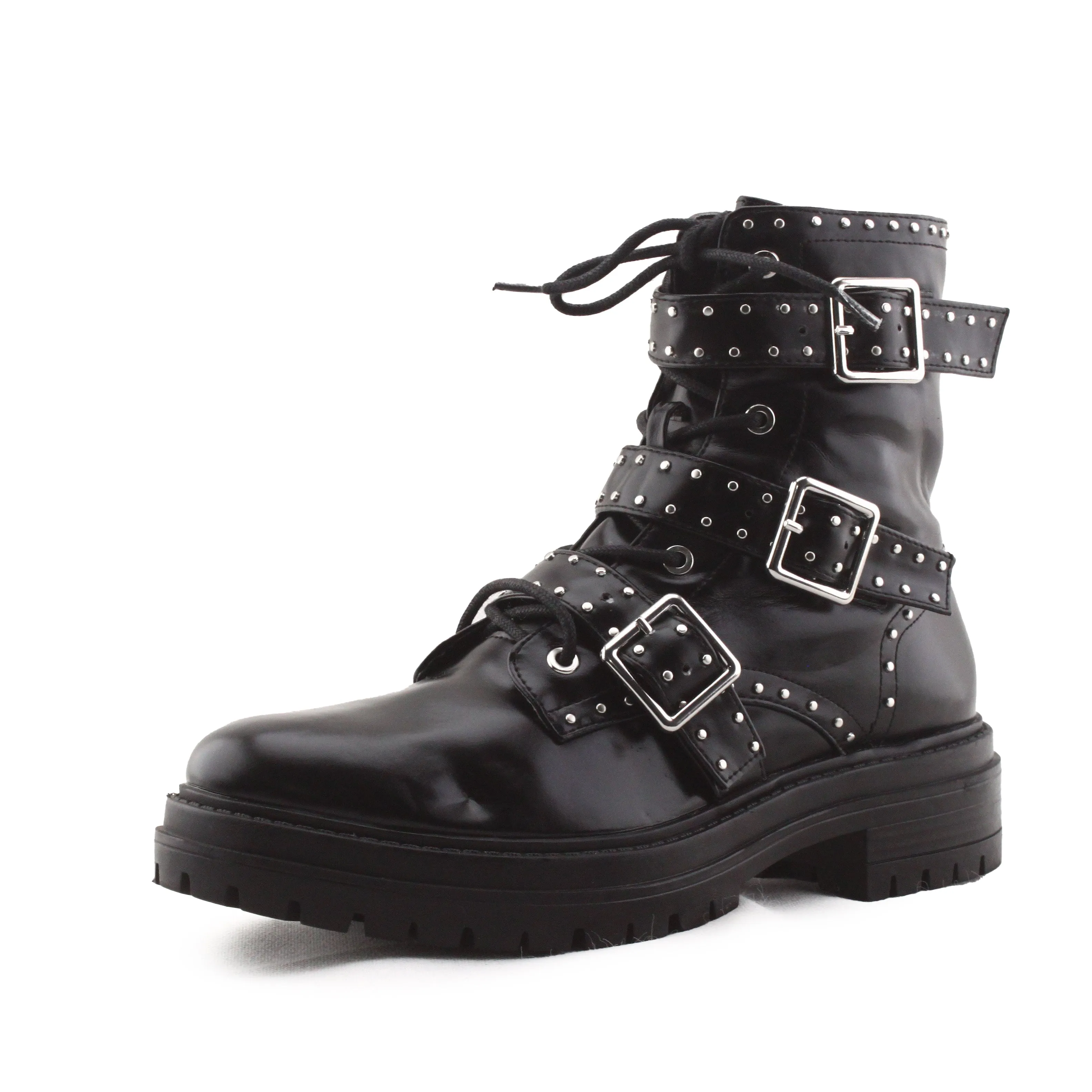 Lefties Zipper Buckle Straps Biker Boots | 100% Authentic Leather