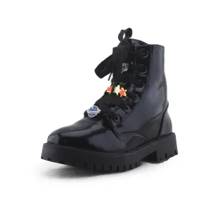 Lefties Zipper Laces Combat Ankle Boots