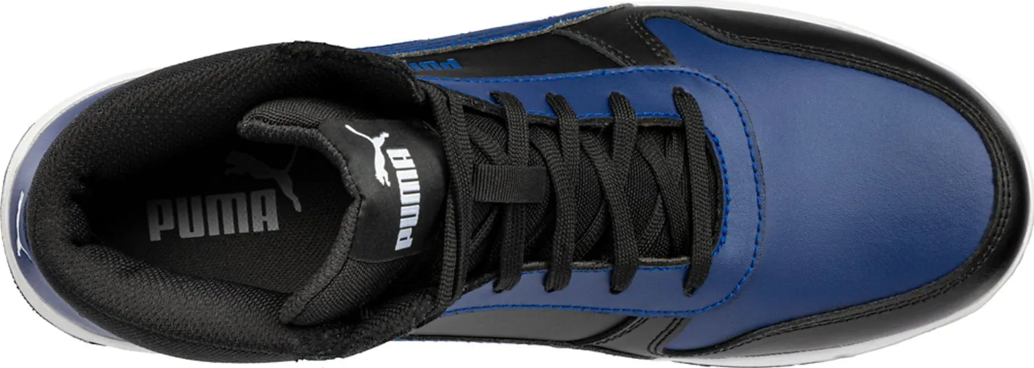 Puma Safety Mens Frontcourt Mid ASTM SD Blue/Black Leather Work Boots