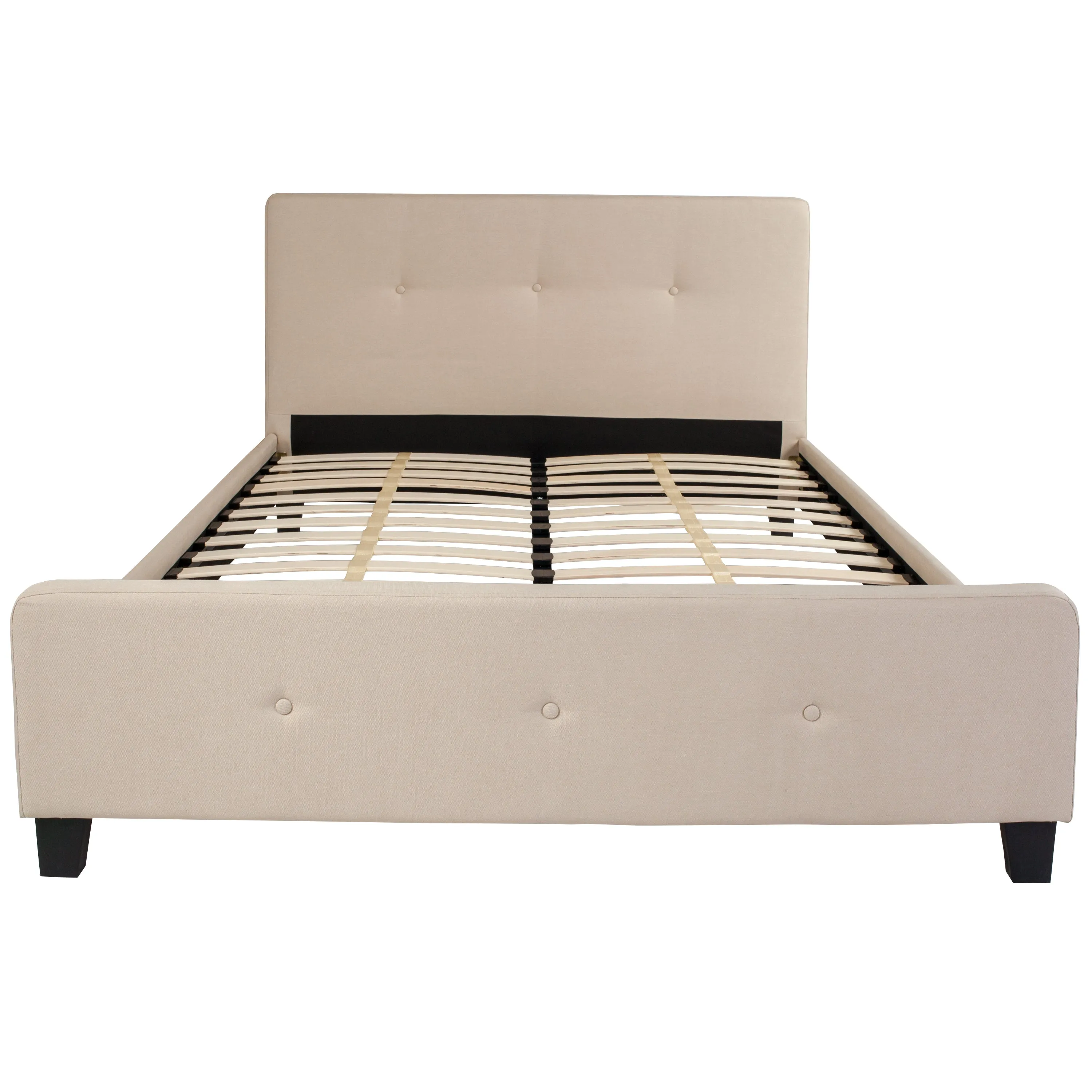 Queen Platform Bed-Beige HG-19-GG