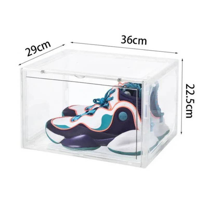 Stackable Clear Sneaker Shoe Box Organizer with Lids 5pack