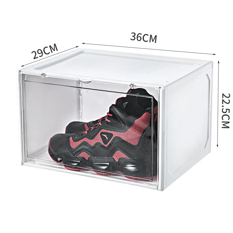 Stackable Clear Sneaker Shoe Box Organizer with Lids 5pack