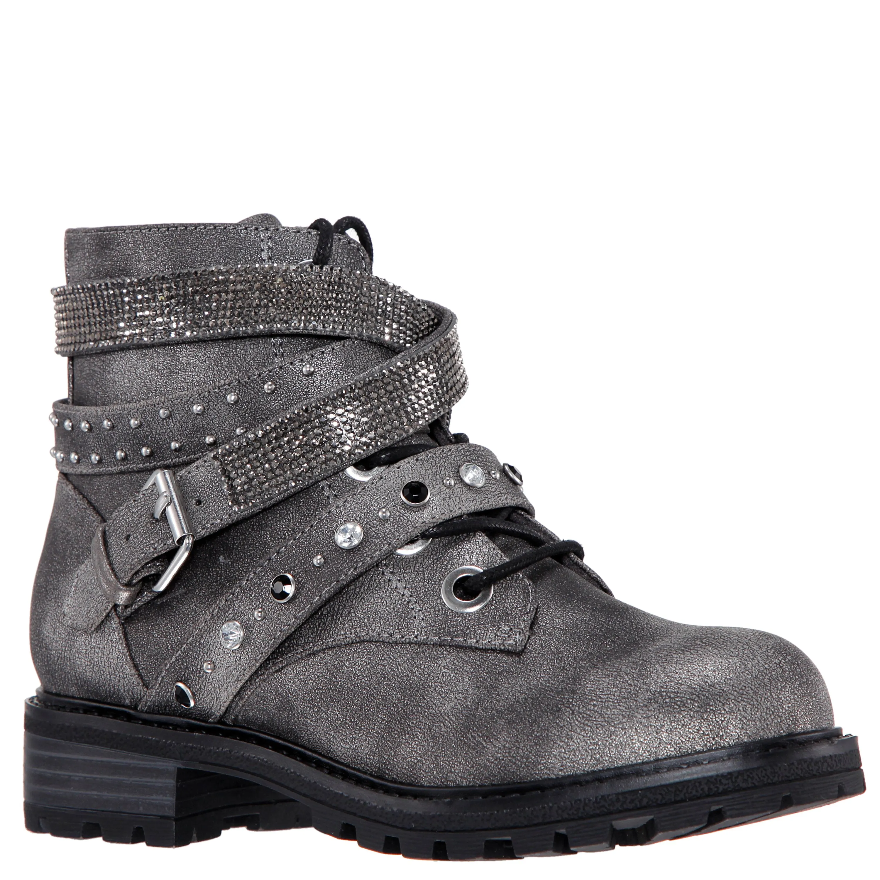 Stone Studded Combat Boot