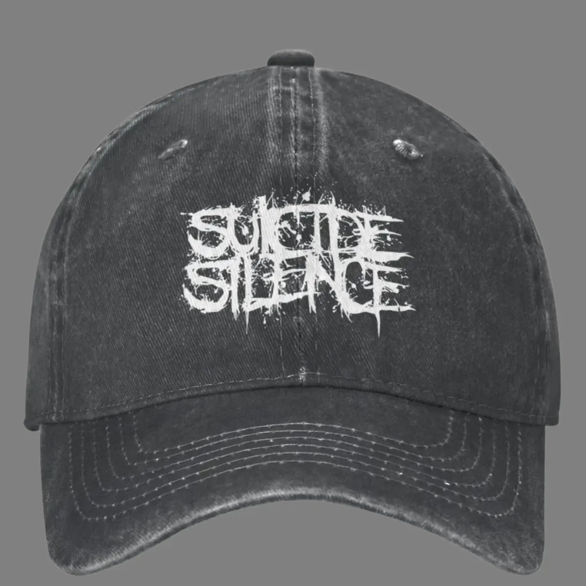 Suicide Silence Distressed Adjustable Cap | Deathcore Legends Merch by Gothic Outlaws