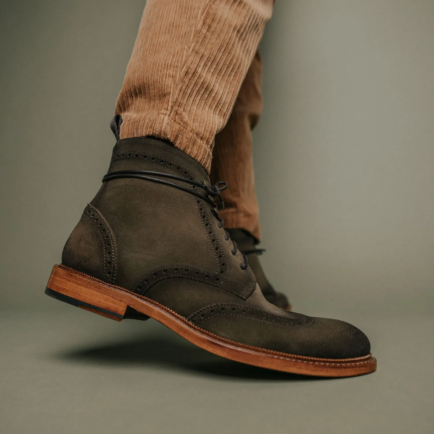 The Mack Boot in Olive (Last Chance, Final Sale)