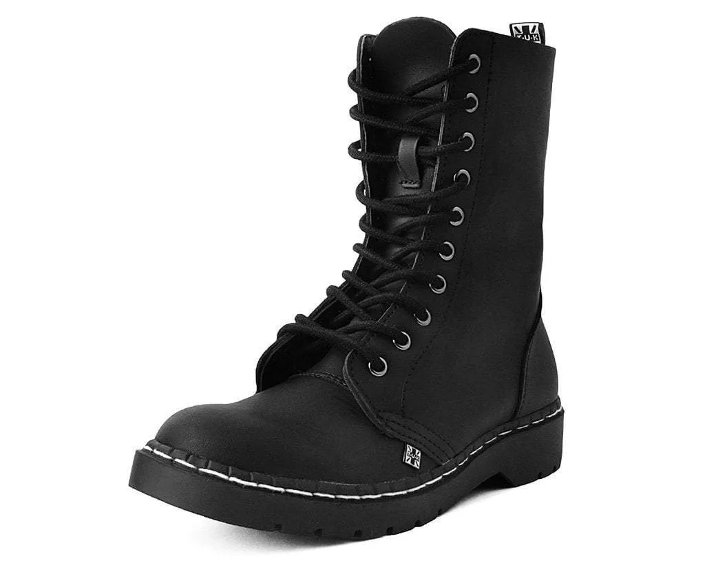 T.U.K Black 10 Eye Boots