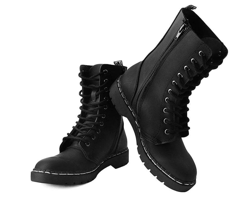 T.U.K Black 10 Eye Boots